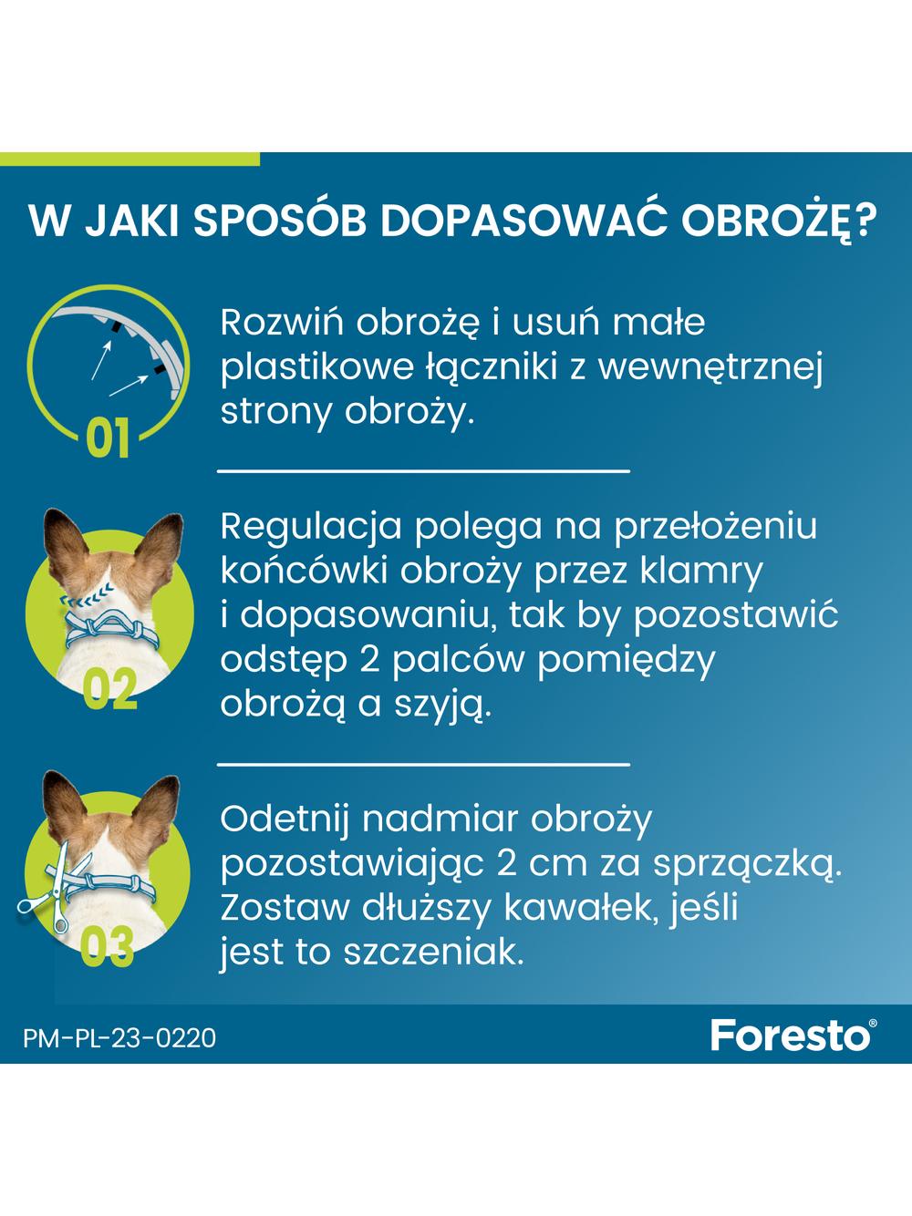 ELANCO Foresto Obroża dla psów powyżej 8kg+ Cestal Dog Plus tabletki na odrobaczanie psów 2 sztuki