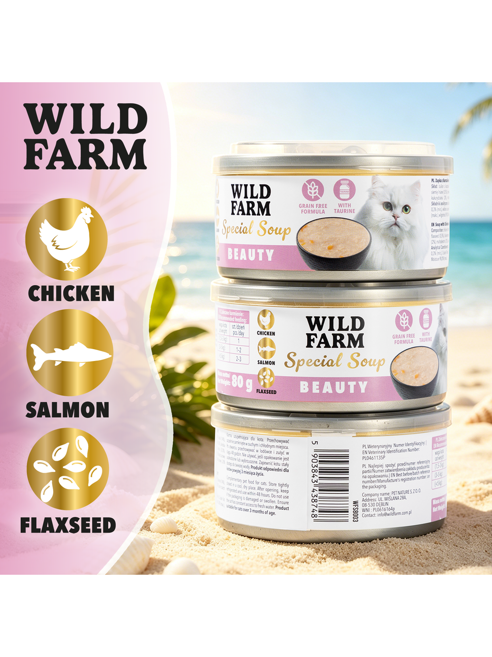 WILD FARM Special Soup 6x80g Beauty – aromatyczna zupka - wsparcie prawidłowego nawodnienia