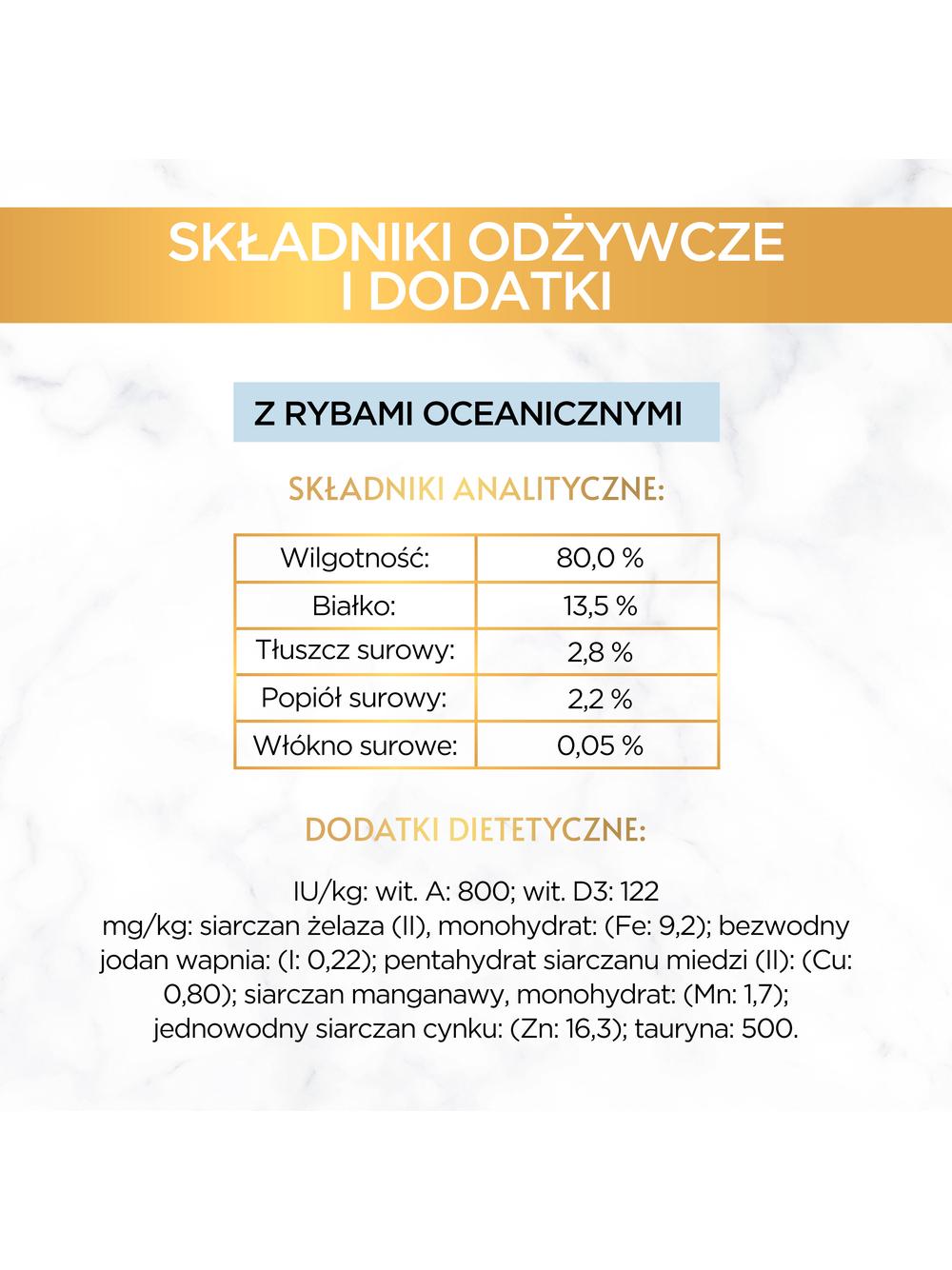 Purina Gourmet Gold Succulent Delights z rybami oceanicznymi 12x85g