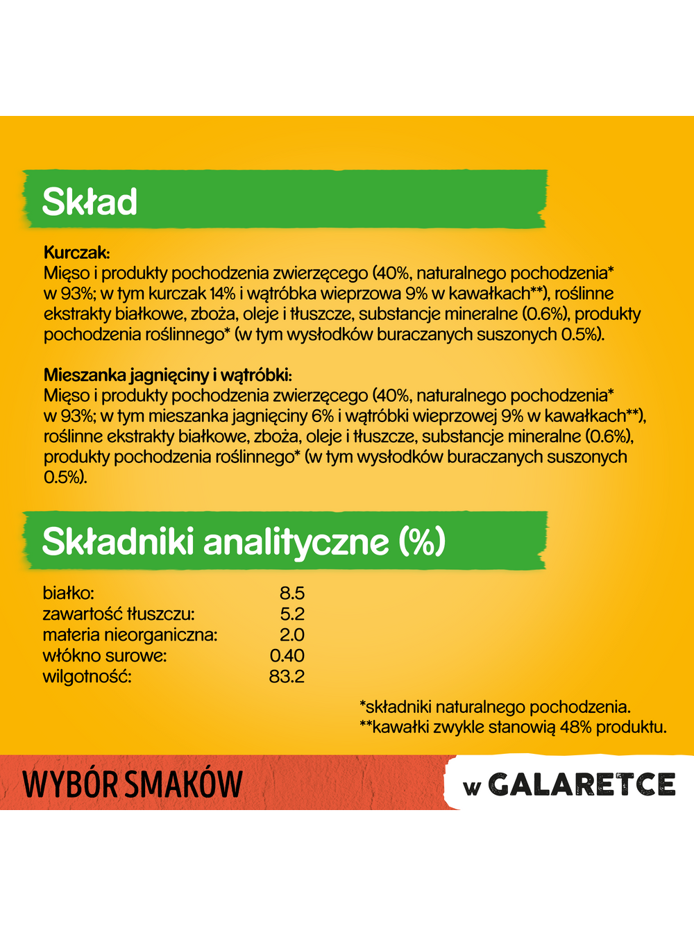 PEDIGREE Adult saszetka 13x(4x100g) - Wybór Smaków w Galaretce, mokra karma pełnoporcjowa w galaretce dla dorosłych psów (kawałki bogate w mieszankę wołowiny i wątróbki oraz kawałki bogate w drób)