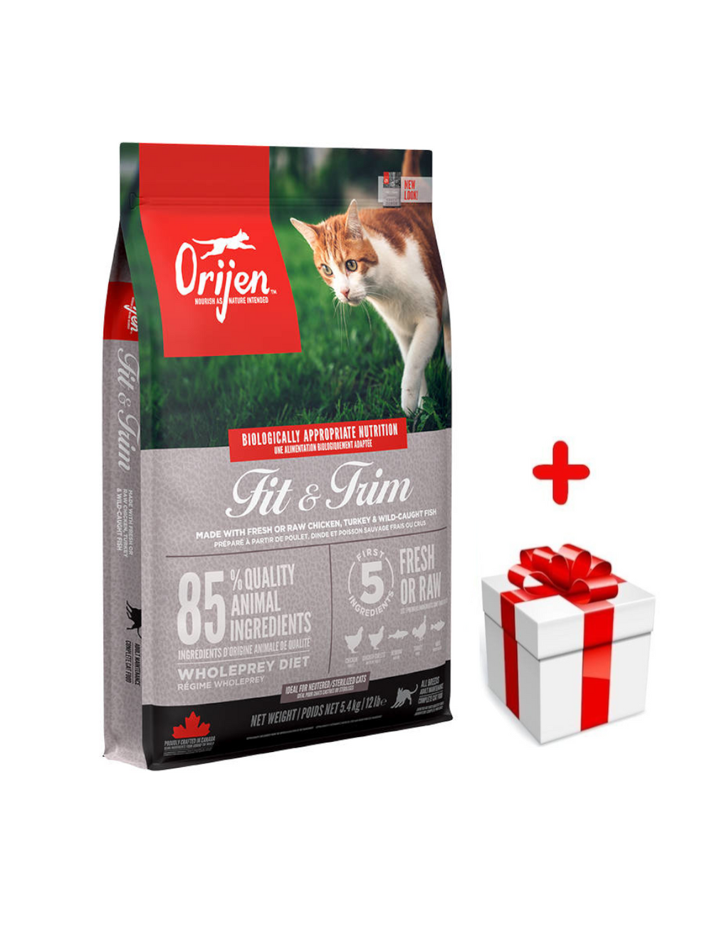 ORIJEN Fit & Trim Cat 5,4kg + niespodzianka dla kota GRATIS!