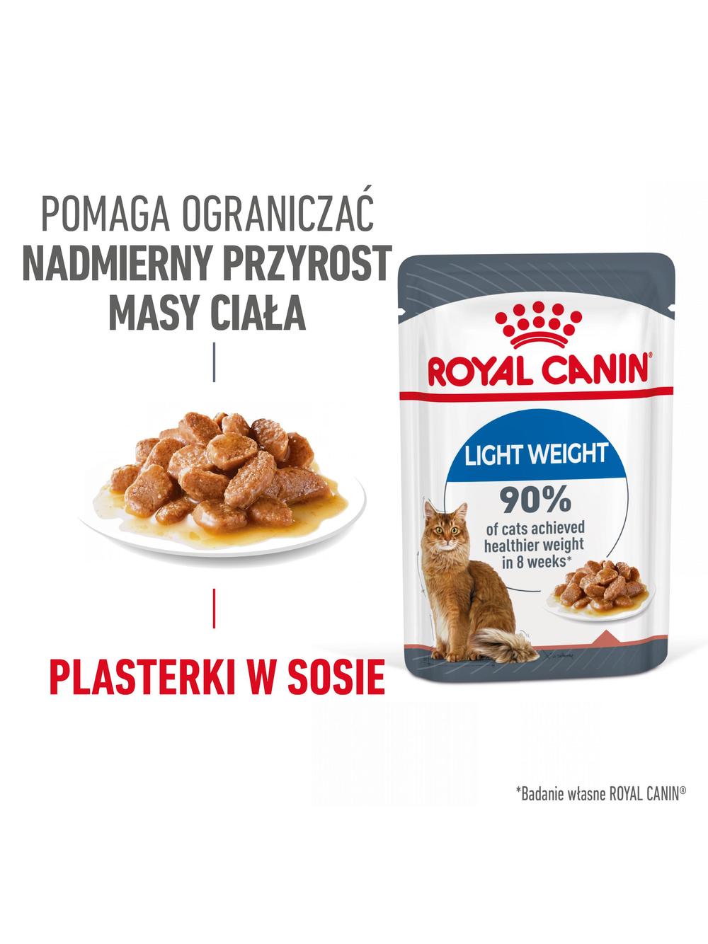 ROYAL CANIN Light  Weight Care12x85g karma mokra w sosie dla kotów dorosłych z tendencją do nadwagi + NIESPODZIANKA DLA KOTA GRATIS!!