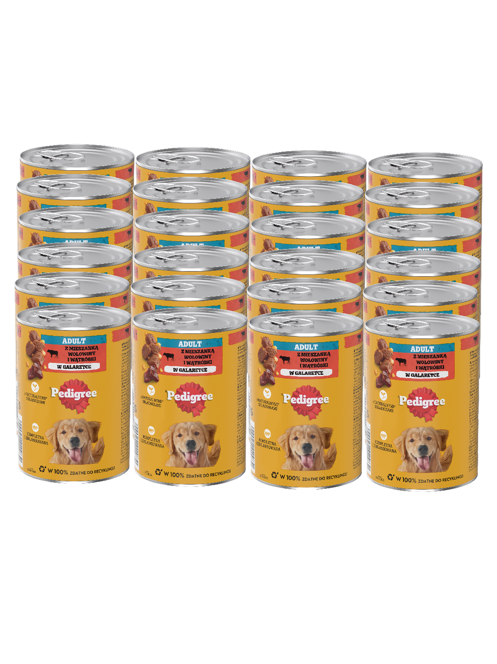 PEDIGREE Adult mokra karma pełnoporcjowa dla dorosłych psów, z wołowiną w galaretce 24x400g