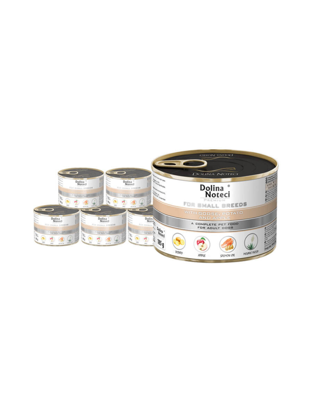 Dolina Noteci PREMIUM dla psów małych ras  z gęsią ziemniakami i jabłkiem 12x185 g