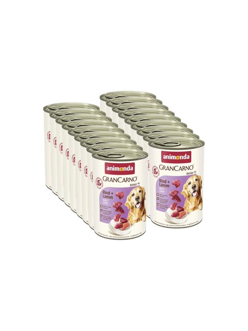 ANIMONDA GranCarno Senior smak:  Wołowina i jagnięcina  18x400g