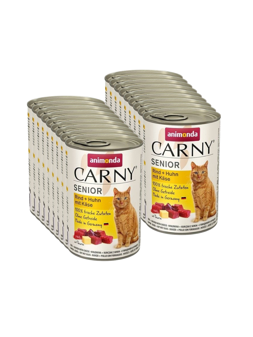 ANIMONDA Cat Carny Senior smak: Wołowina, kurczak, ser  18x400g