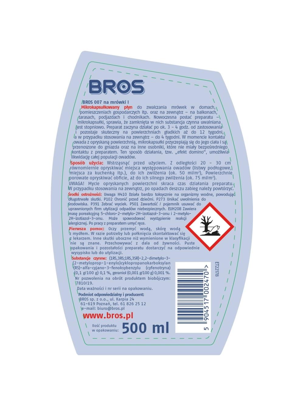 Bros Spray 007 na mrówki 500ml
