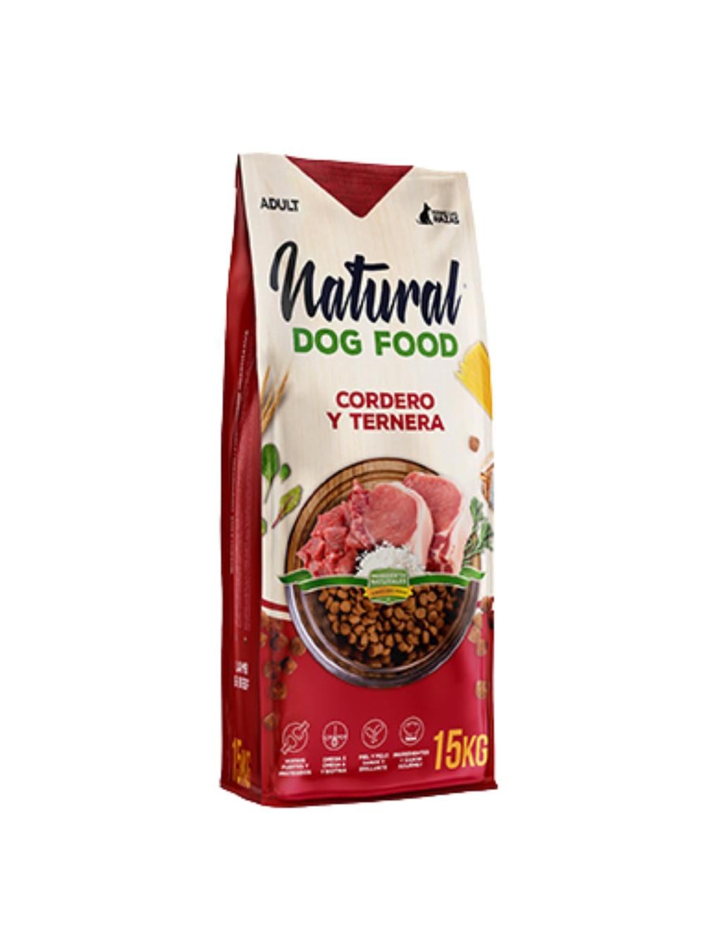Natural Dog Food Jagnięcina & Cielęcina 15kg. 62% mięsa - Bez kurczaka