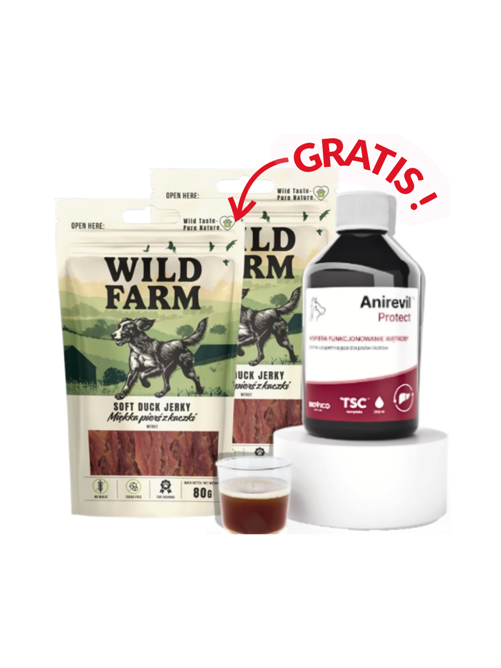 BIOVICO Anirevil Protect 250ml+ GRATIS WILD FARM miękka pierś z kurczaka 2x80g