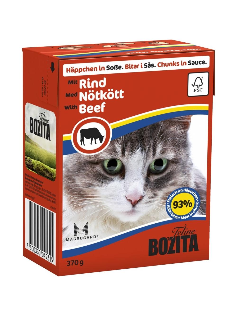 BOZITA Cat Wołowina W Sosie 24x370g