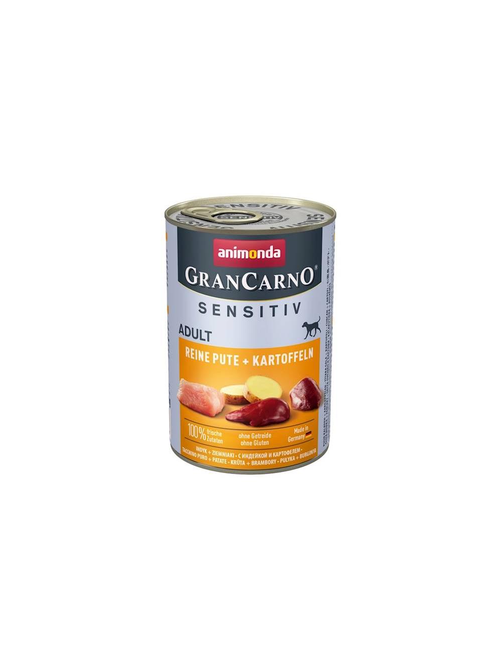 ANIMONDA GranCarno Sensitiv  Adult Dog smak: Indyk + ziemniaki 18x400g