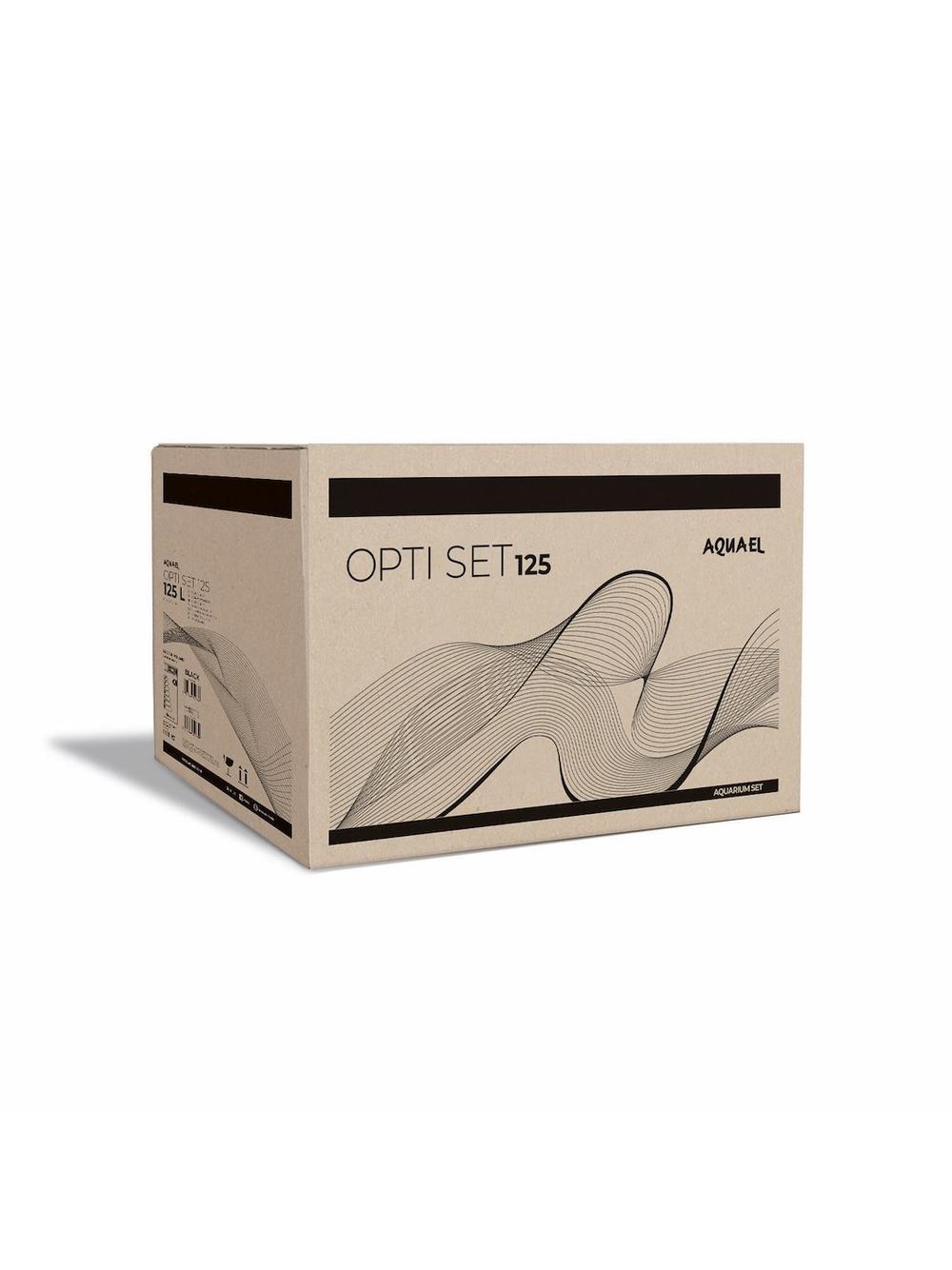 AQUAEL ZESTAW OPTISET 125 CZARNY 2.0+SZAFKA