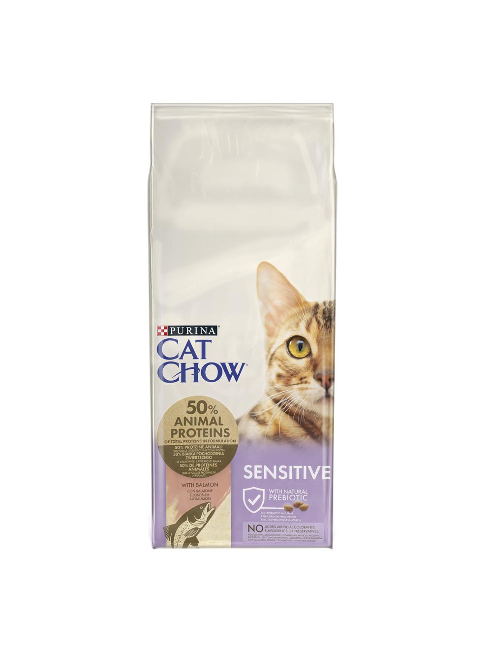 PURINA Cat Chow Sensitive Karma z łososiem 15kg