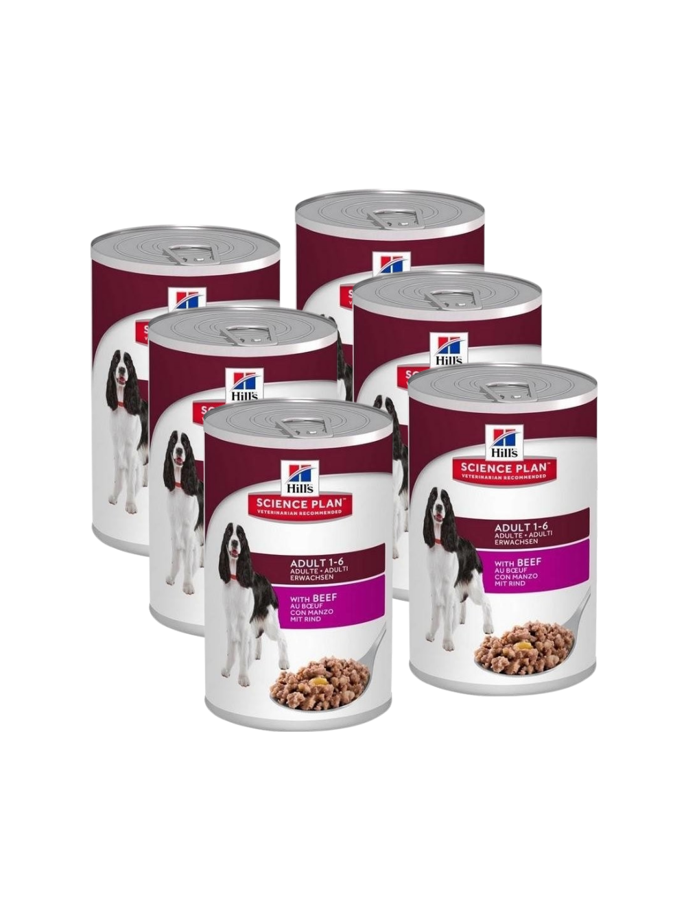 HILL'S SP Science Plan Canine Adult wołowina 6x370g - puszka