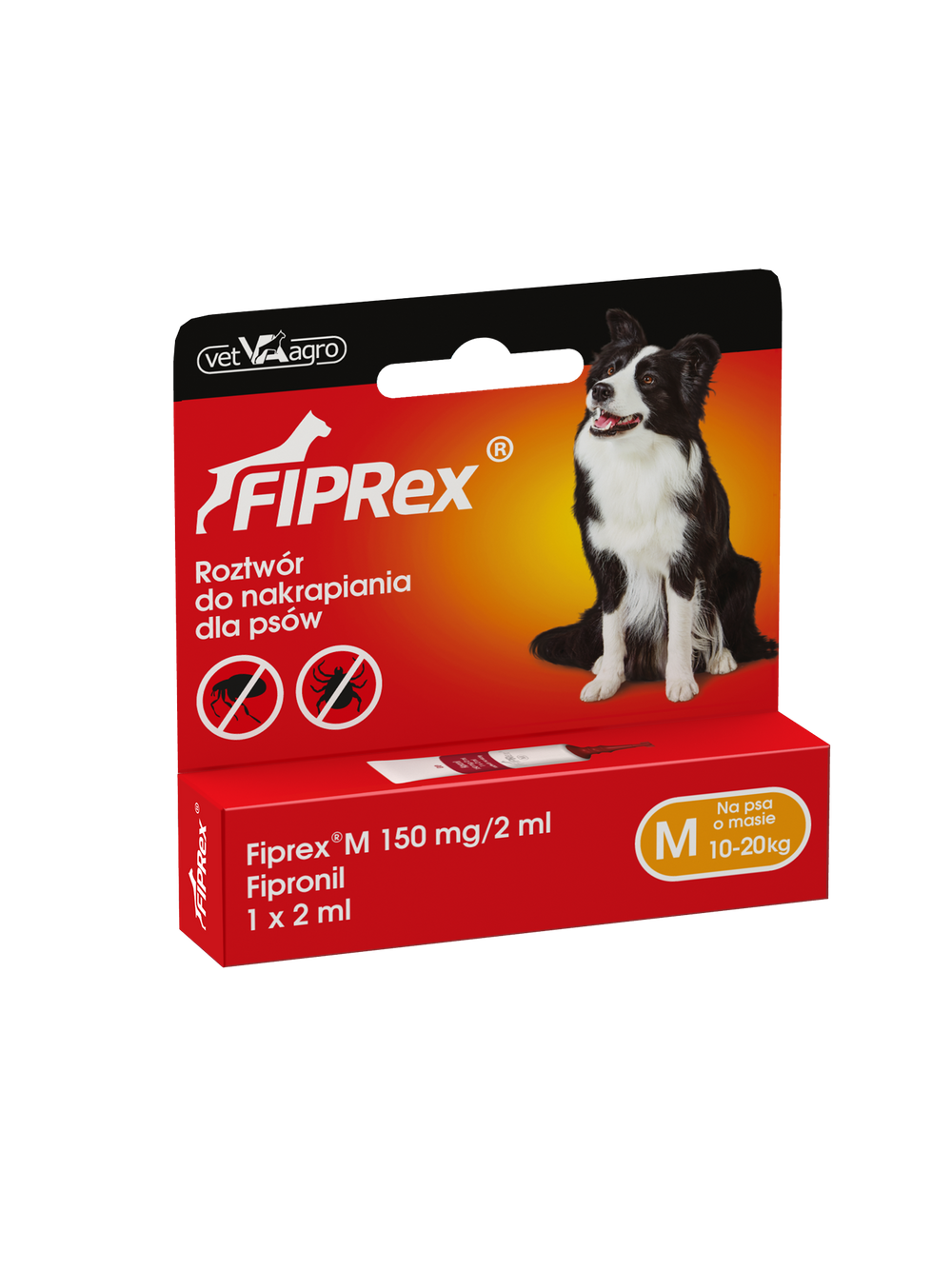 Fiprex M, 150 mg/2ml, roztwór do nakrapiania dla psów+ TRIXIE Szczypce do usuwania kleszczy 9cm