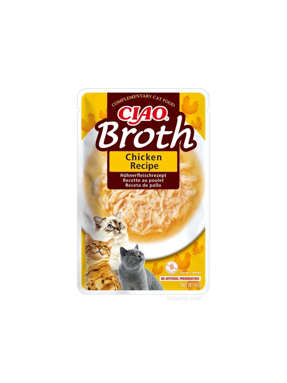 INABA Ciao Broth-karma uzupełniająca dla kota o smaku kurczaka w rosole 40g