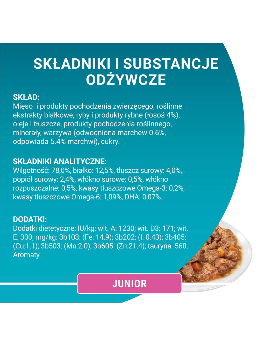 Purina One Junior Karma dla kociąt z łososiem i marchewką 12x85g
