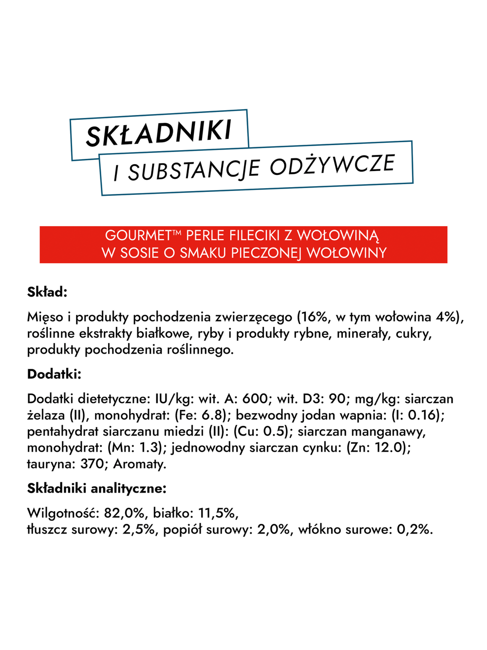 Gourmet Perle Karma dla kotów fileciki w smakowitym sosie 340g (4 x 85g)