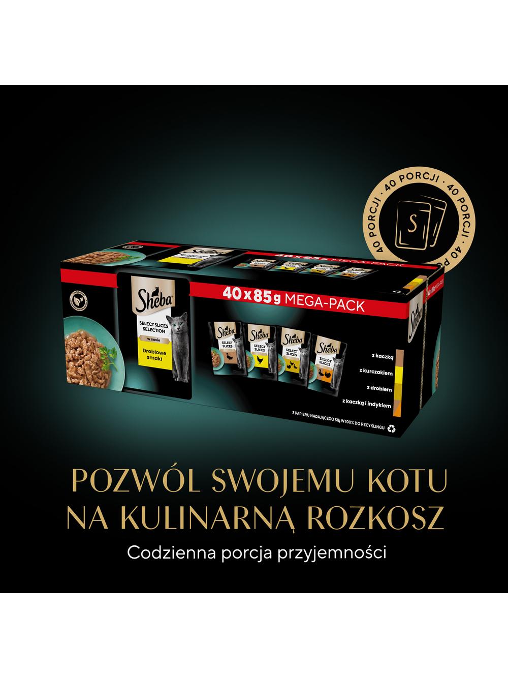 SHEBA Selection Select Slices Drobiowe Smaki saszetki  40x85g
