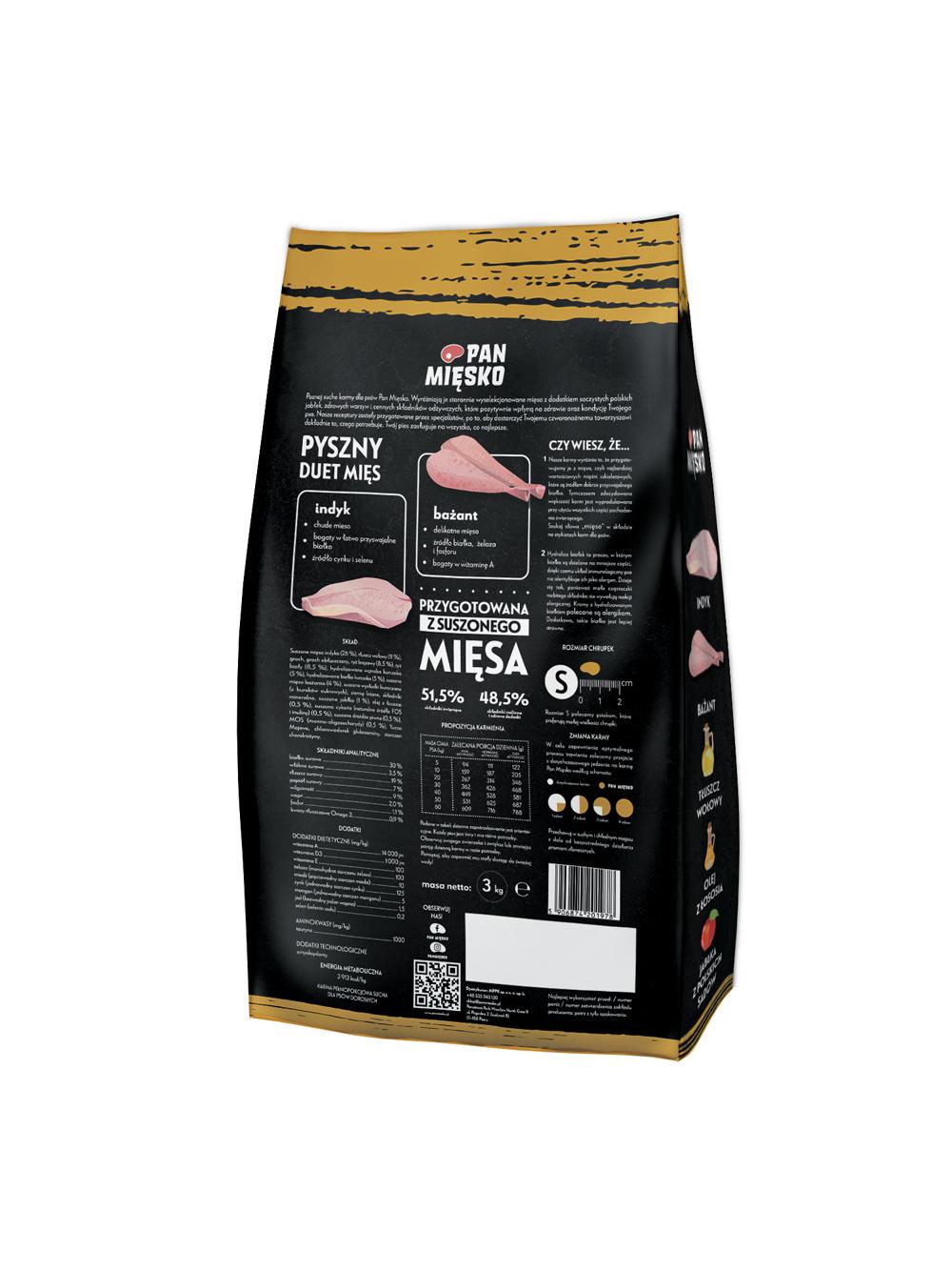 PAN MIĘSKO Indyk z bażantem S 3kg