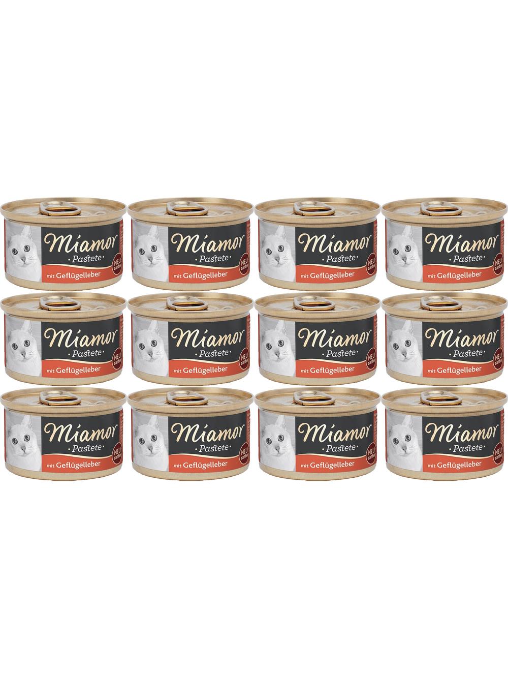 Miamor Pastete wątróbka drobiowa 12x85g puszka