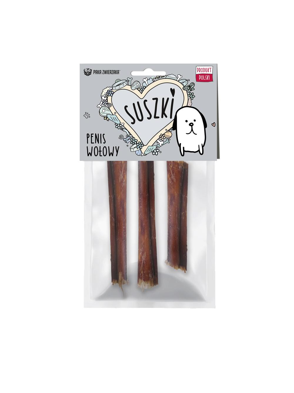Paka Zwierzaka Suszki Penis Wołowy 12cm 3 szt.