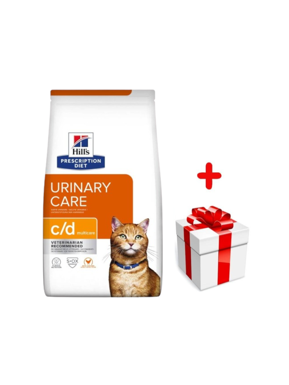 HILL'S PD Prescription Diet Feline c/d Multicare Kurczak 8kg + niespodzianka dla kota GRATIS!
