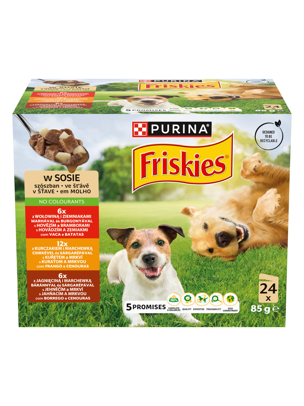 PURINA Friskies Karma dla dorosłych psów w sosie 24 x 85 g