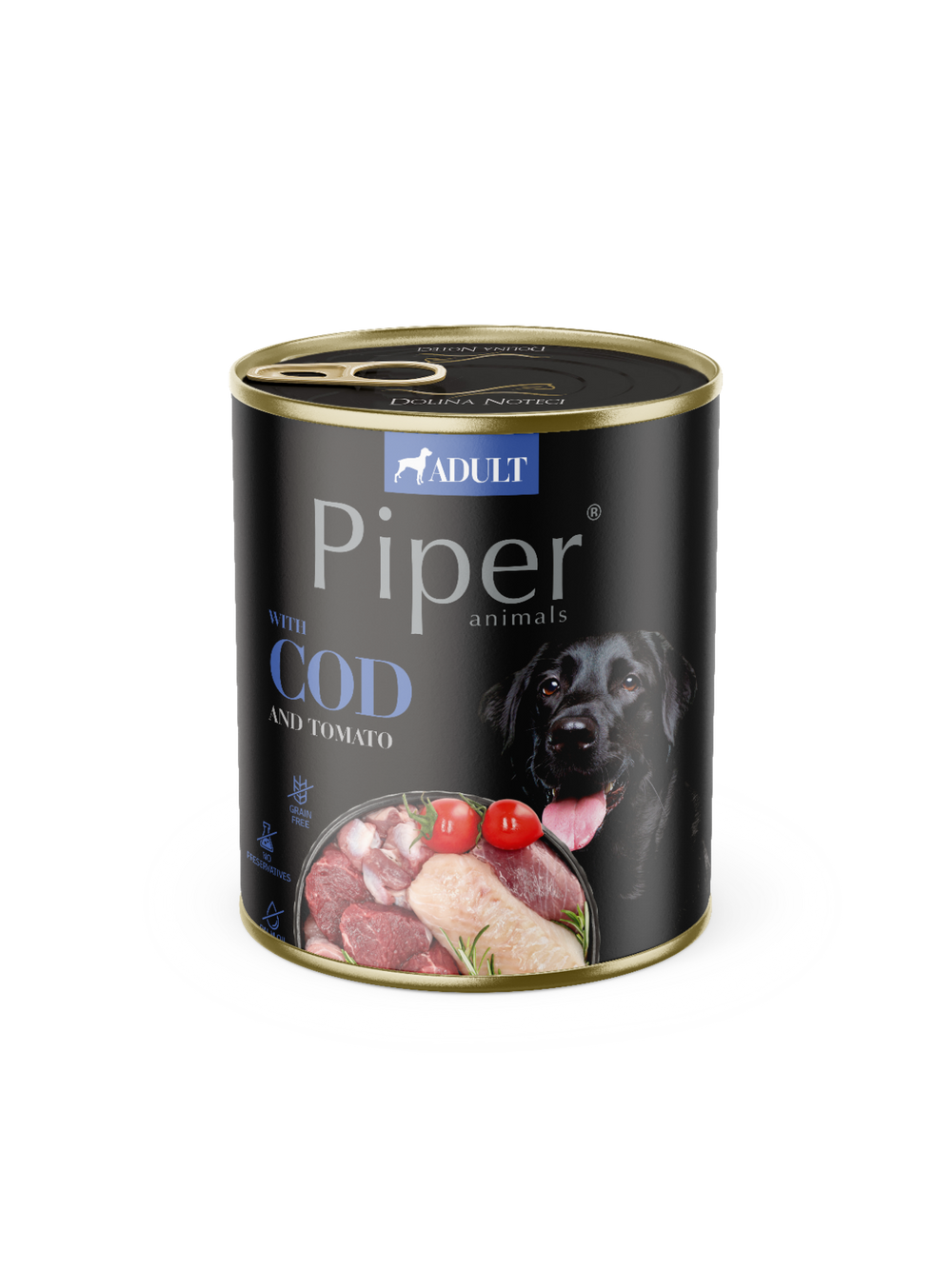 DOLINA NOTECI Piper dla psa z dorszem i pomidorem 12x800g