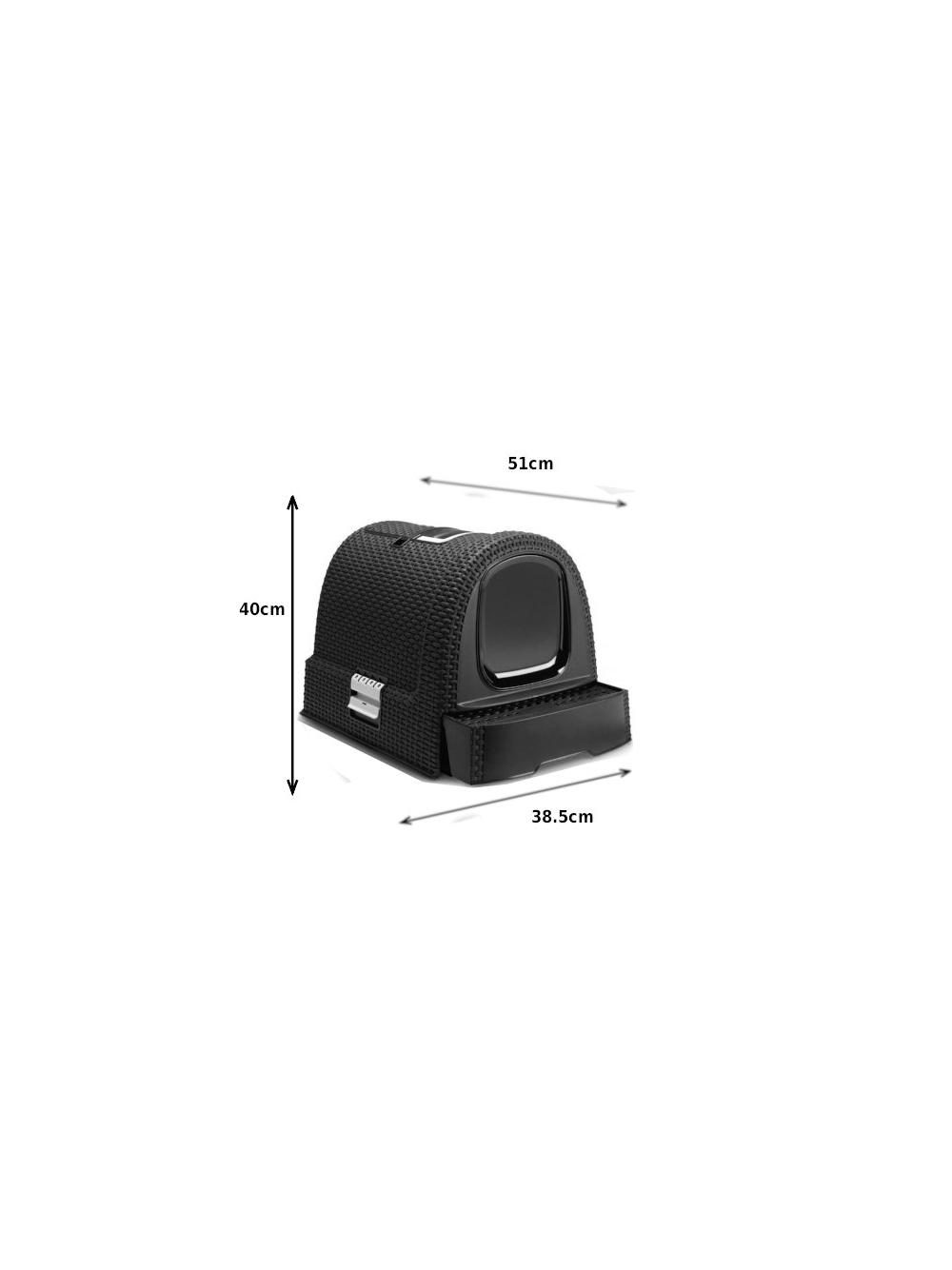 CURVER toaleta dla kota 51x38,5x40cm grafitowa + Żwirek Silikonowy dla Kota Cat Sand 3,8l