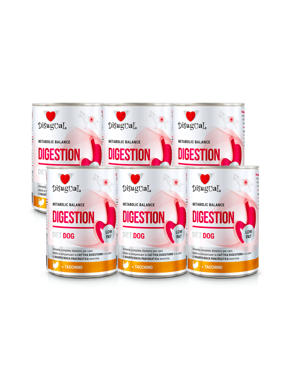 Disugual Karma mokra dla psa Weterynaryjna DIGESTION Indyk (dorosły) 6x400g
