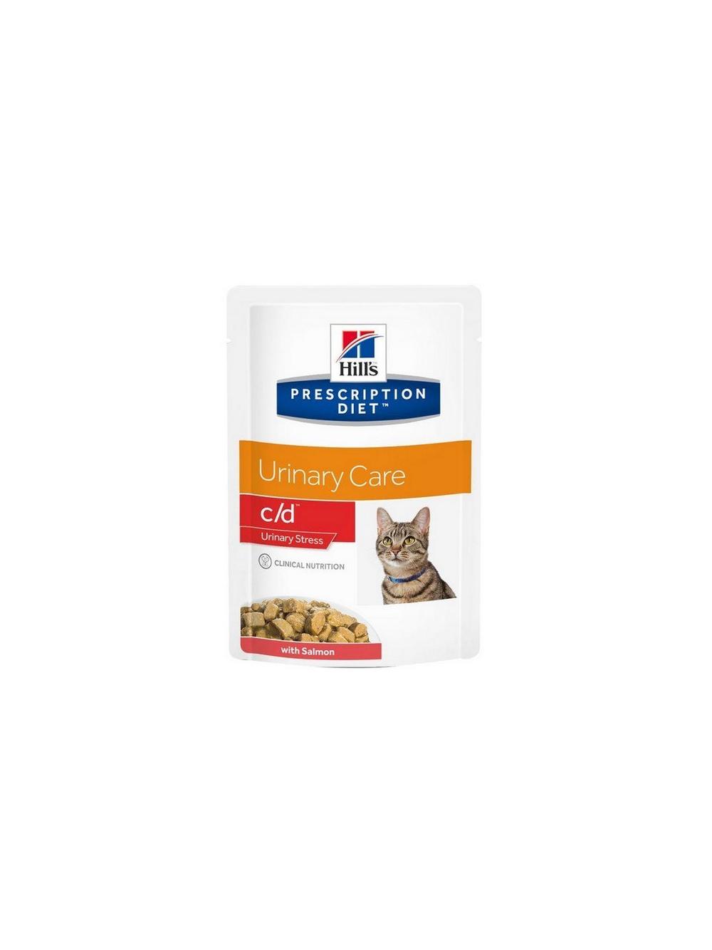 HILL'S PD Prescription Diet Feline c/d Urinary Stress Łosoś 24x85g saszetka