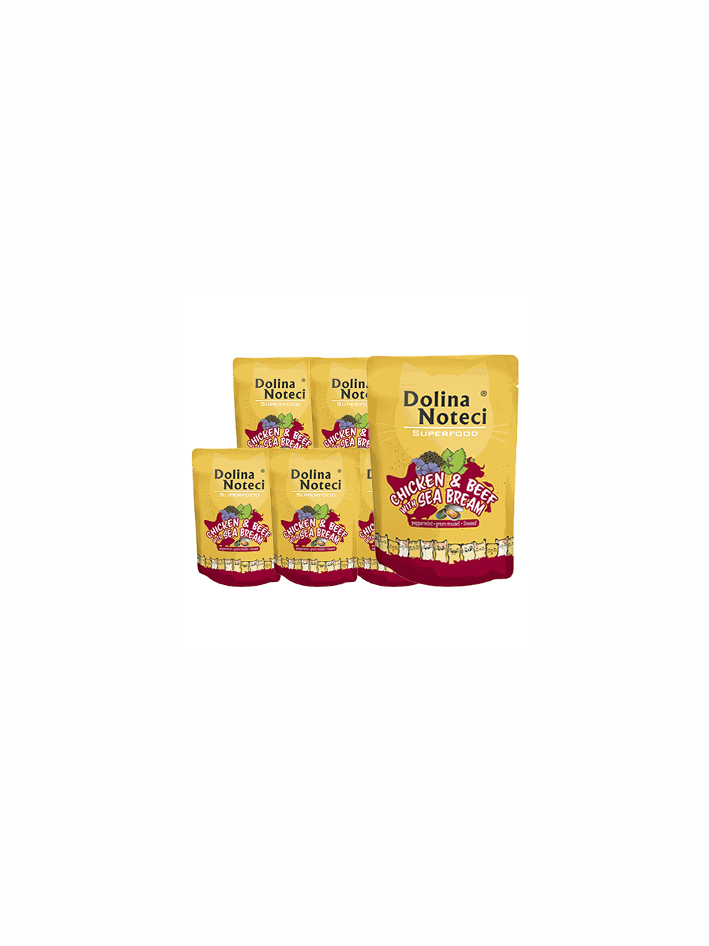 DOLINA NOTECI Superfood kurczak i wołowina z doradą saszetka 10x85g