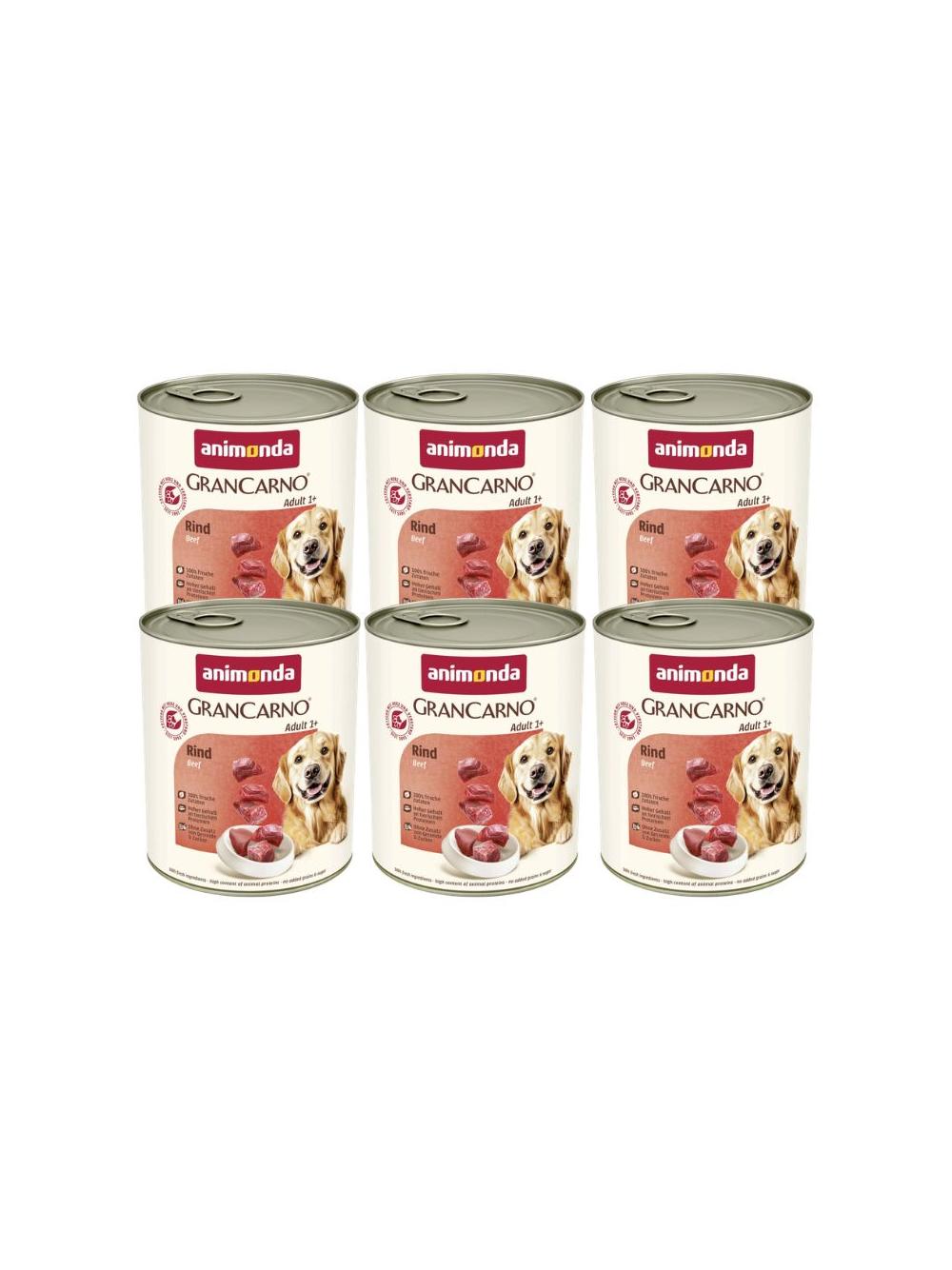 ANIMONDA GranCarno Adult Dog smak: Wołowina 6 x 800g
