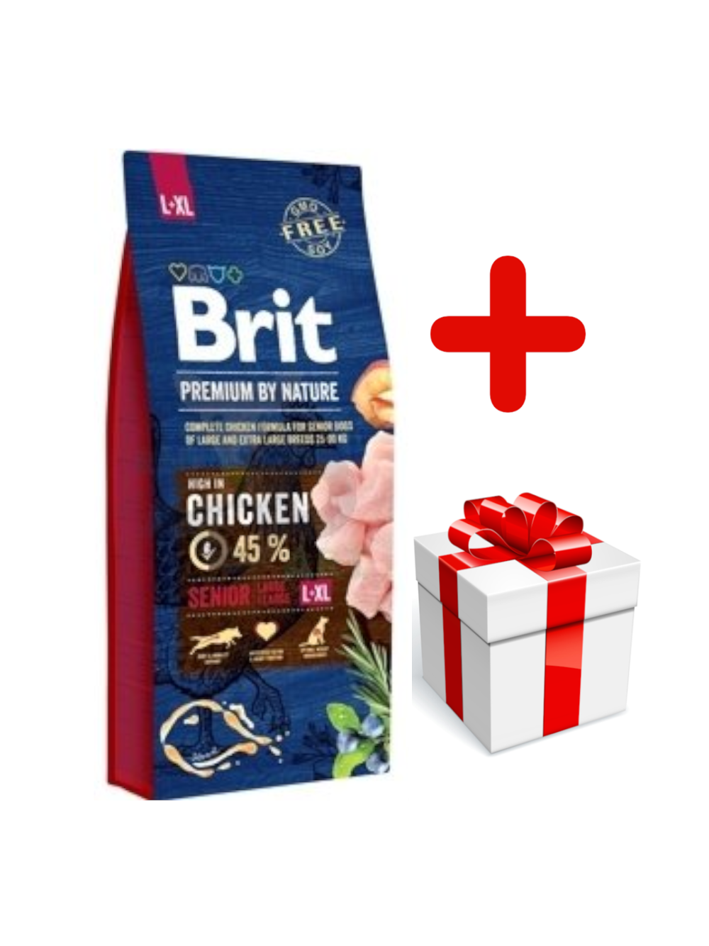 BRIT Premium By Nature Senior L+XL 15kg + niespodzianka dla psa GRATIS!