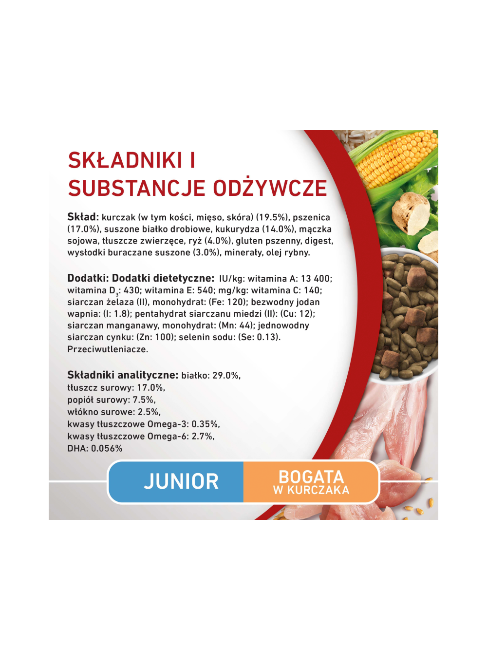 PURINA ONE Junior Medium/Maxi Karma dla szczeniąt bogata w kurczaka z ryżem 2,5 kg