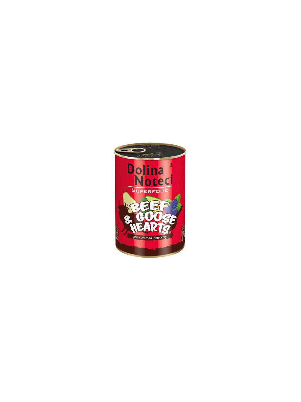 DOLINA NOTECI PREMIUM SUPERFOOD wołowina z sercami z gęsi 400g