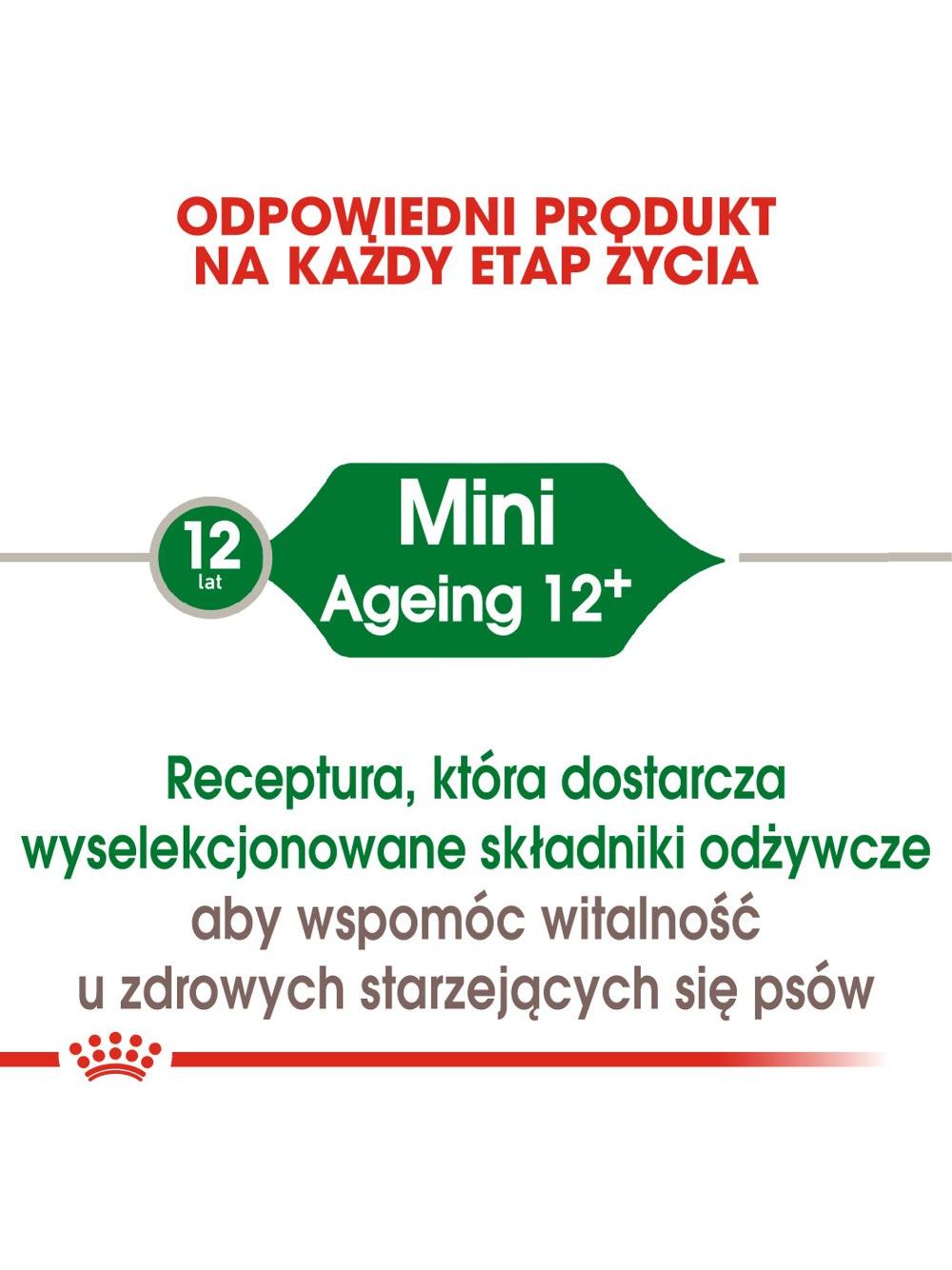 ROYAL CANIN Mini Ageing 12+ 1,5kg karma sucha dla psów dojrzałych po 12 roku życia, ras małych + niespodzianka dla psa GRATIS