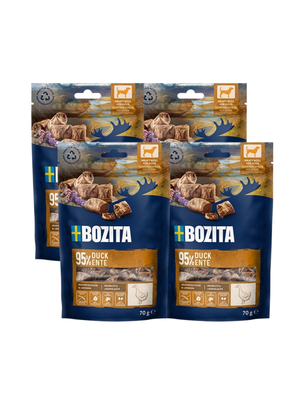 BOZITA Meaty Bites kaczka przysmak pies 4x70g