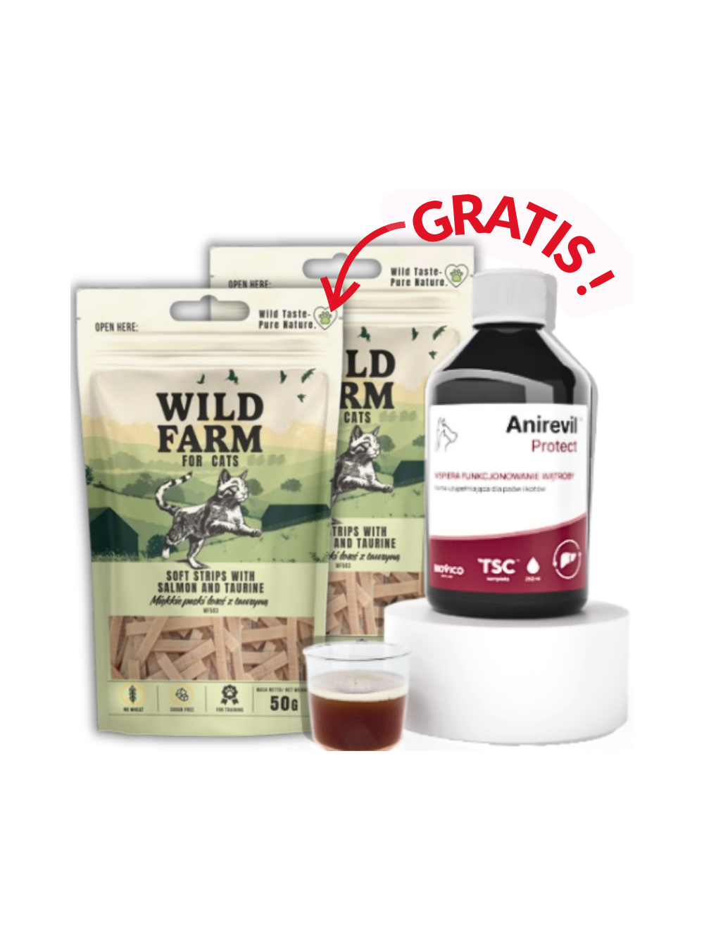 BIOVICO Anirevil Protect 250ml+ GRATIS WILD FARM miękkie paski łosoś z tauryną 2x50g!!!