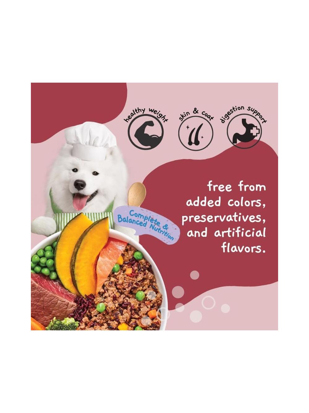 MOOCHIE HOME COOKED Fit and Firm - Beef, Salmon & Rice Berry 255g dla psa