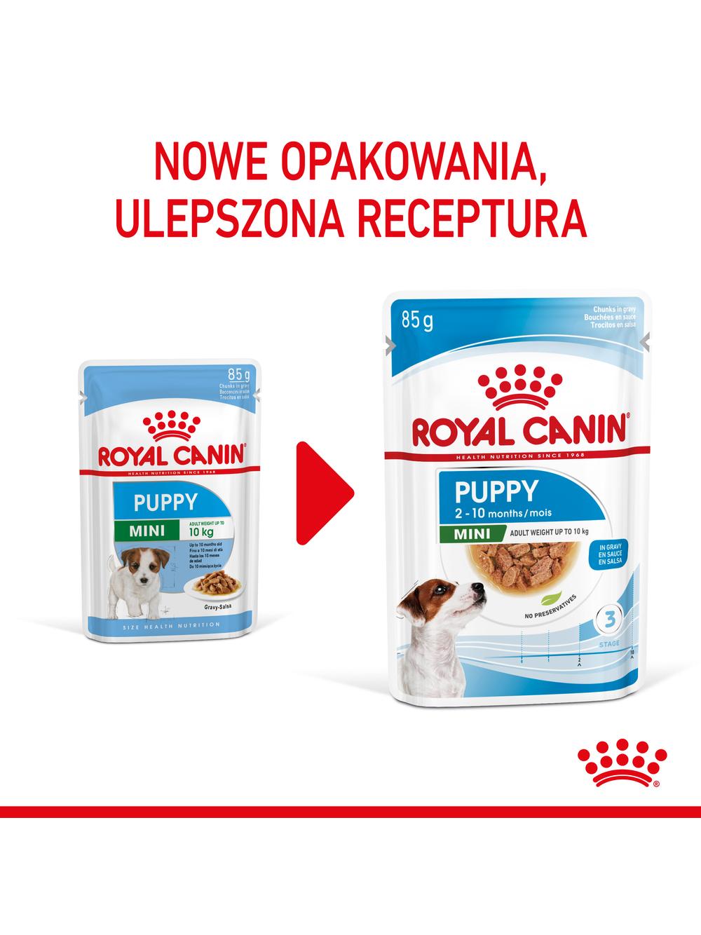 ROYAL CANIN Mini Puppy 12x85g karma mokra w sosie dla szczeniąt do 10 miesiąca, ras małych