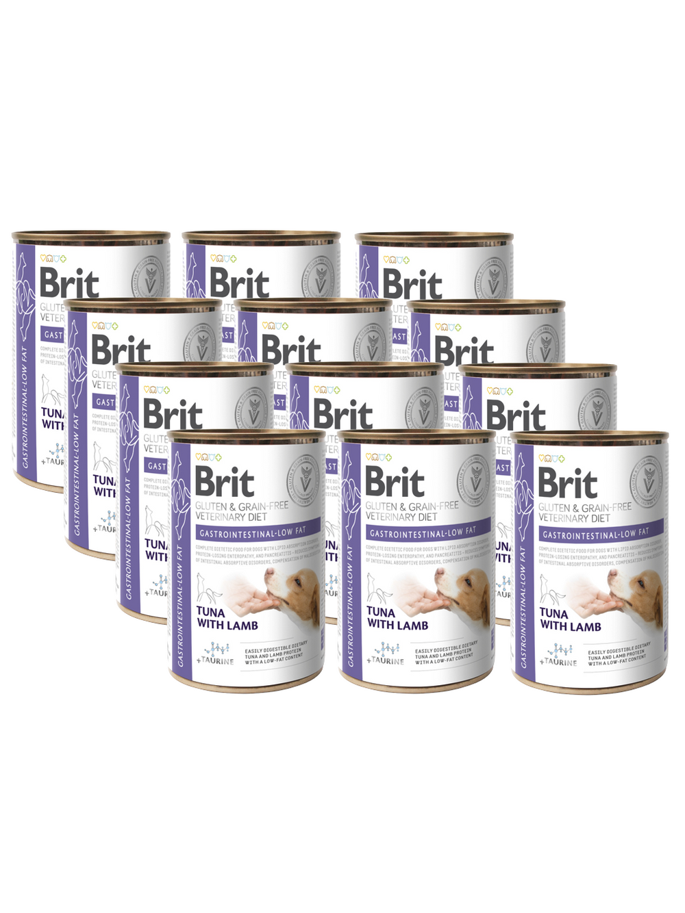 BRIT GF Veterinary Diets Dog Gastrointestinal Low Fat 12x400g- -karma mokra dla psa