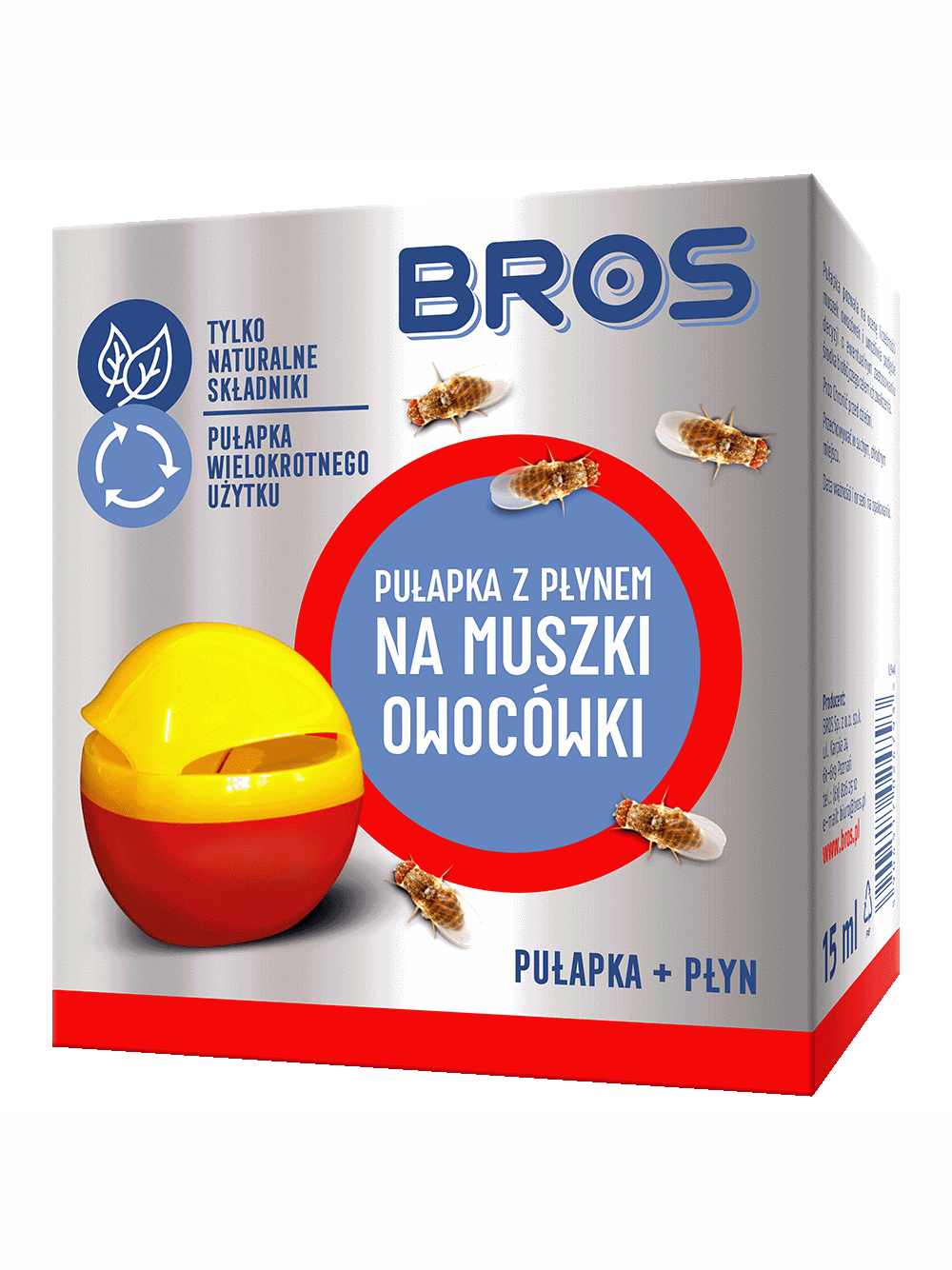 BROS Pułapka z płynem na muszki owocówki