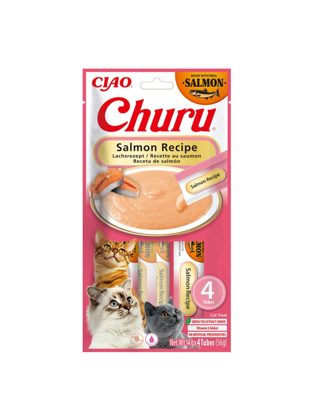 INABA CAT CHURU Salmon Recipe 4x14g