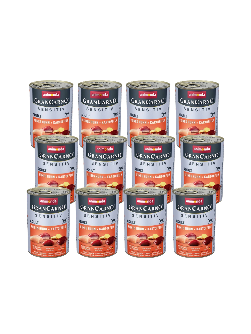 ANIMONDA GranCarno Sensitiv  Adult Dog smak: Kurczak + ziemniaki  12x400g