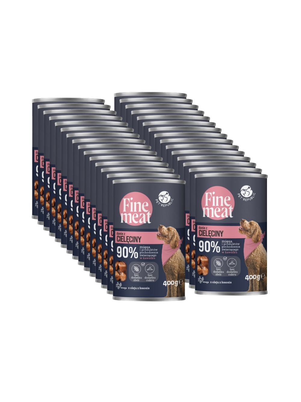 PetRepublic Fine Meat danie z cielęciny 30x400g dla psa