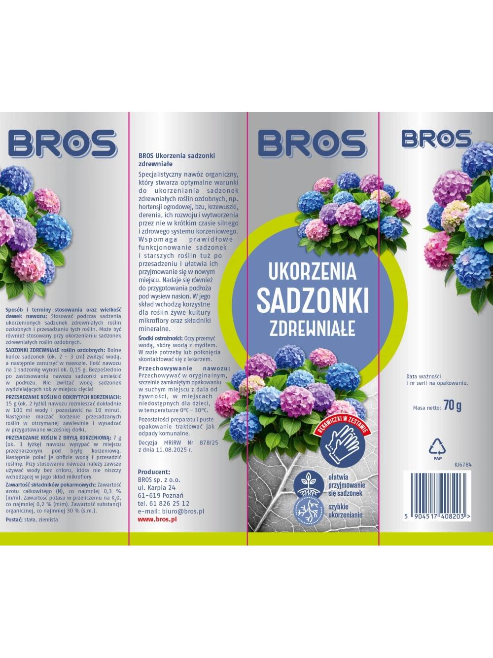 BROS - Ukorzenia sadzonki półzdrewniałe 70g