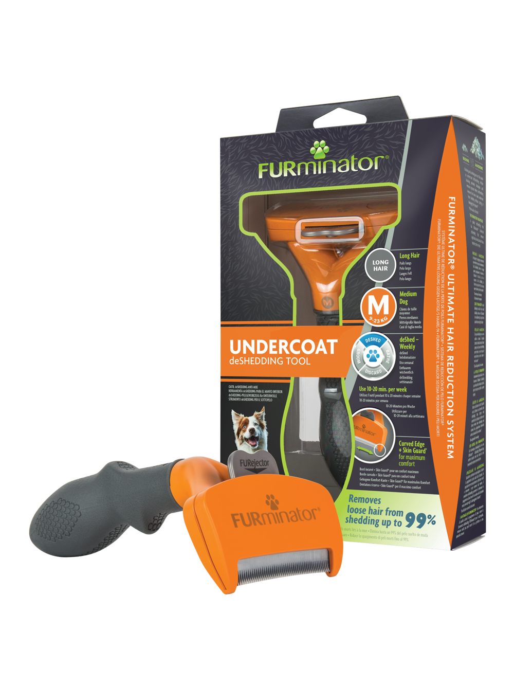 FURMINATOR dla psów długowłosych Medium + Zabawka dla psa GRATIS!