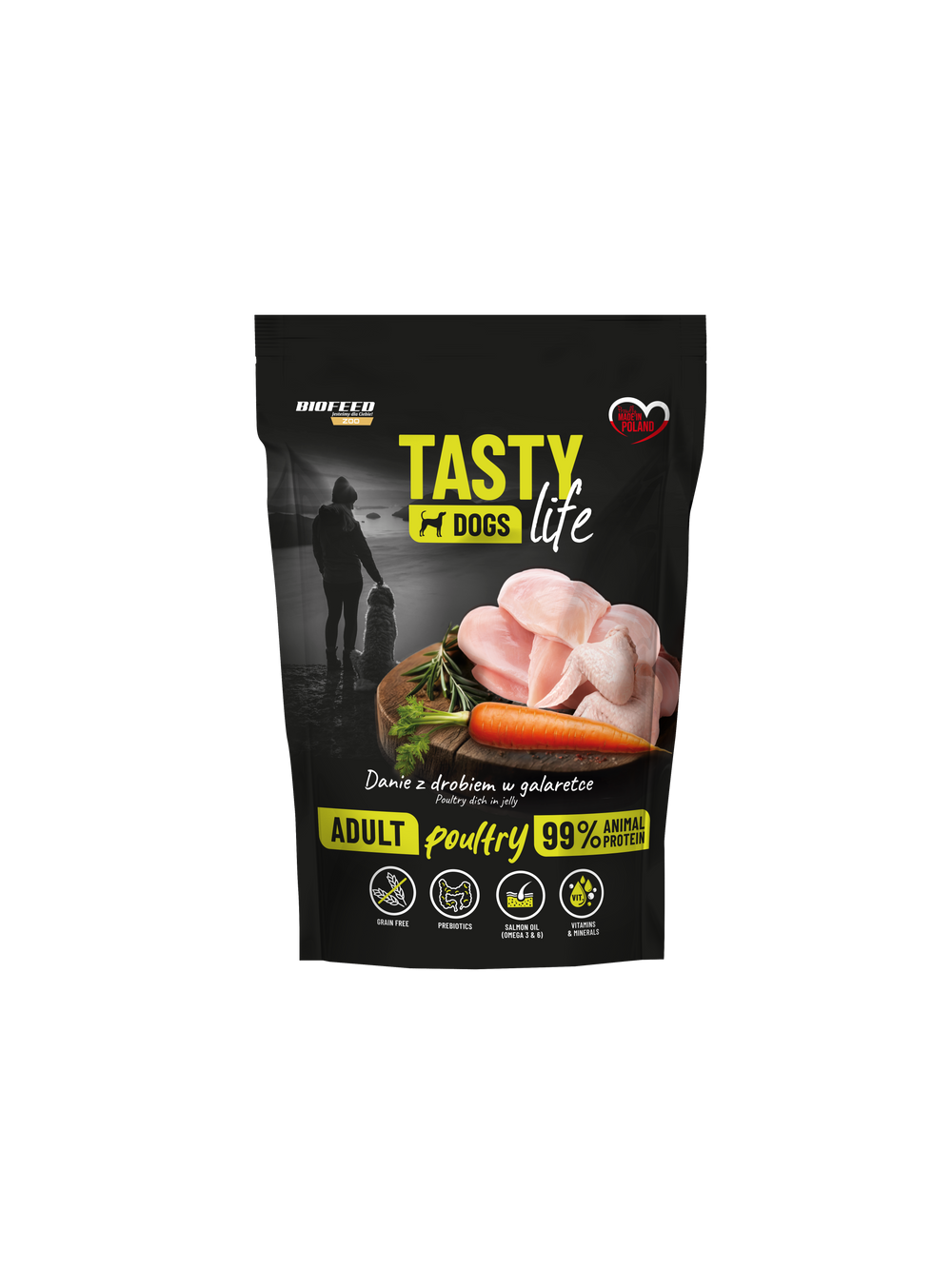 Tasty Dogs Life Danie z drobiem w galaretce 500g